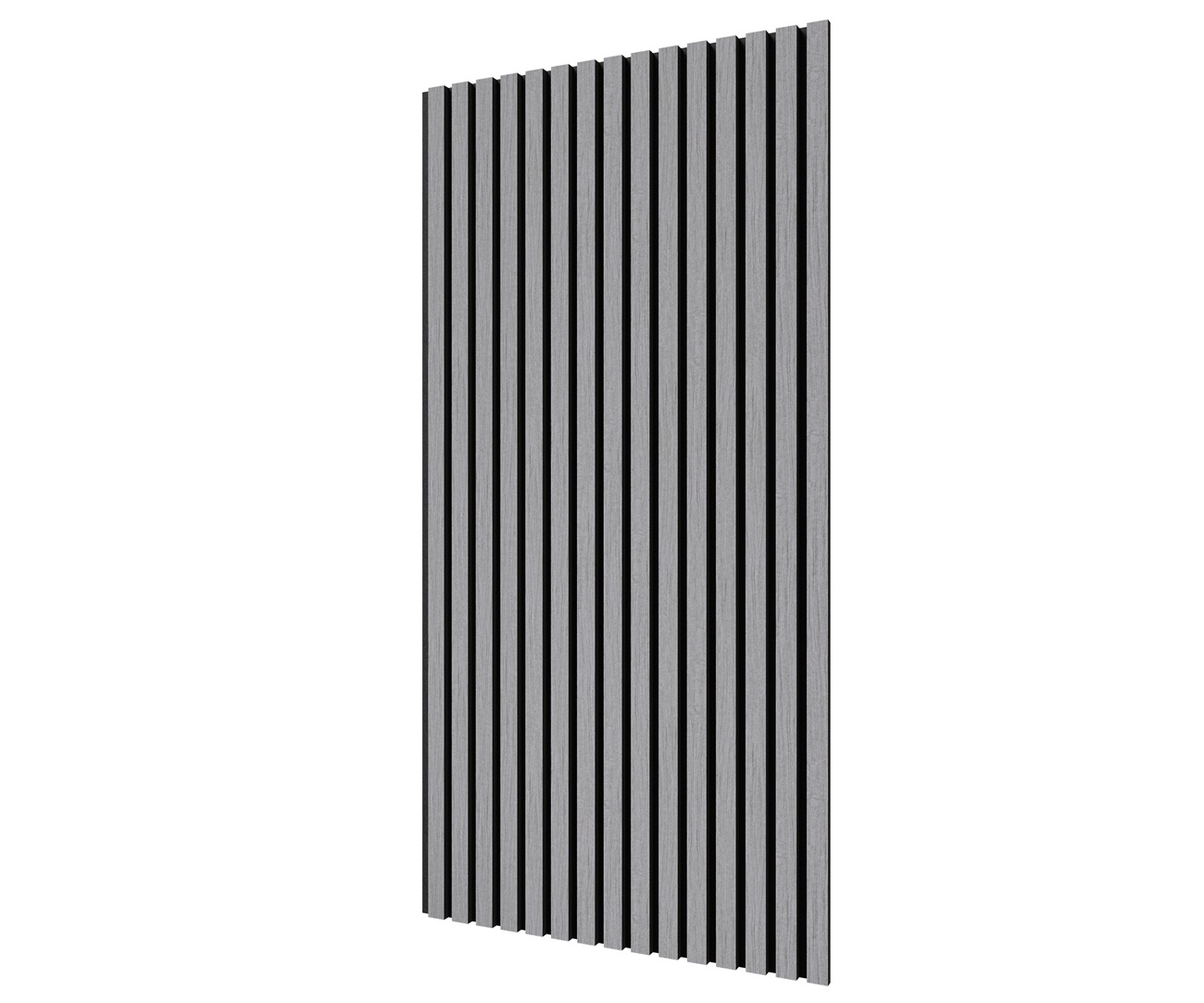 МДФ стеновая панель акустическая Cosca Decor Монако Дуб Ардженто Светло-серый черный войлок 1200×600×21